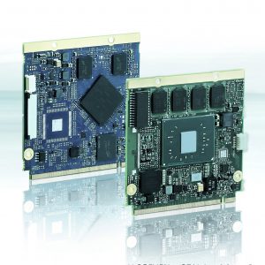 Das  Qseven-Q7AL ist je nach Anforderung mit Intel Atom (R), Pentium oder Celeron Prozessor lieferbar, das Modul Qseven-Q7AMX7 nutzt den Cortex-A7-Prozessor. Beide Module unterstÃ¼tzen die Qseven-2.1-Spezifikationen. (Bild: Kontron Europe GmbH)